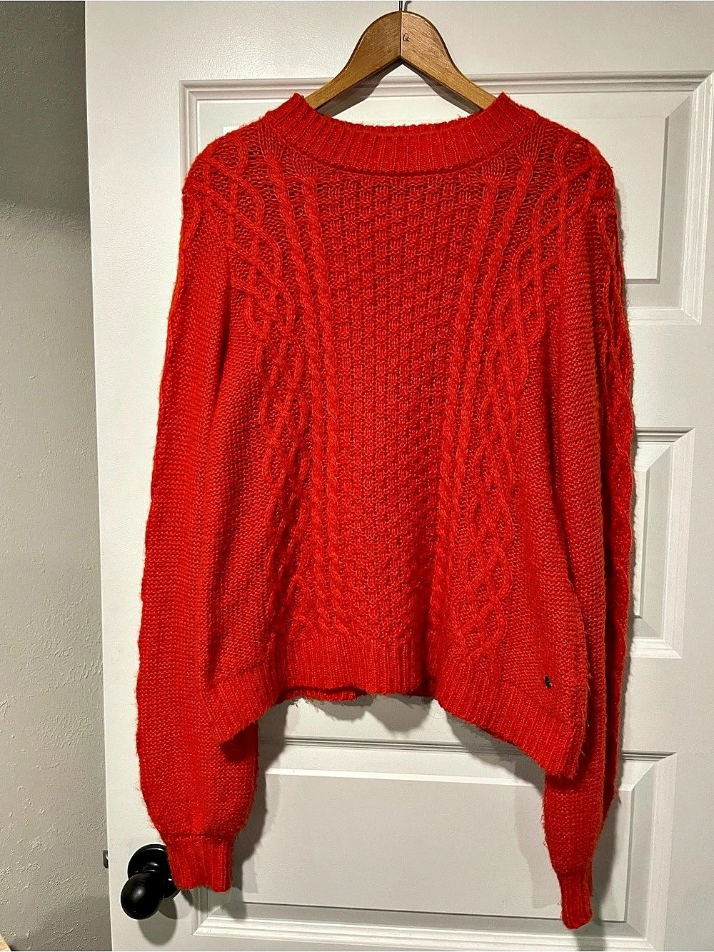 Volcom Oversize Cable Sweater Orange